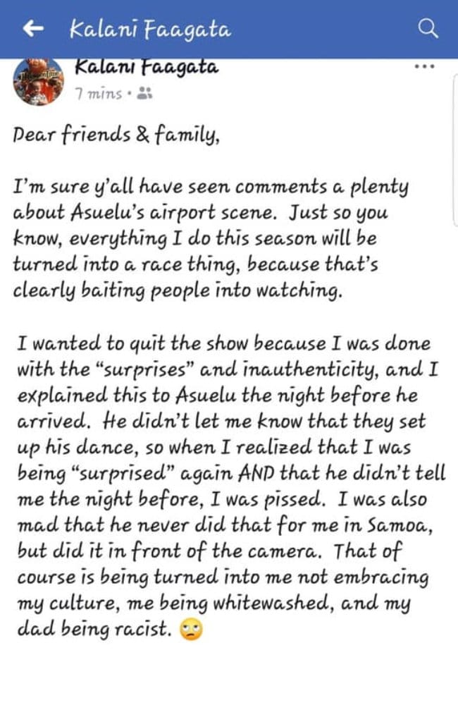 90 Day Fiance: Kalani Faagata tweet