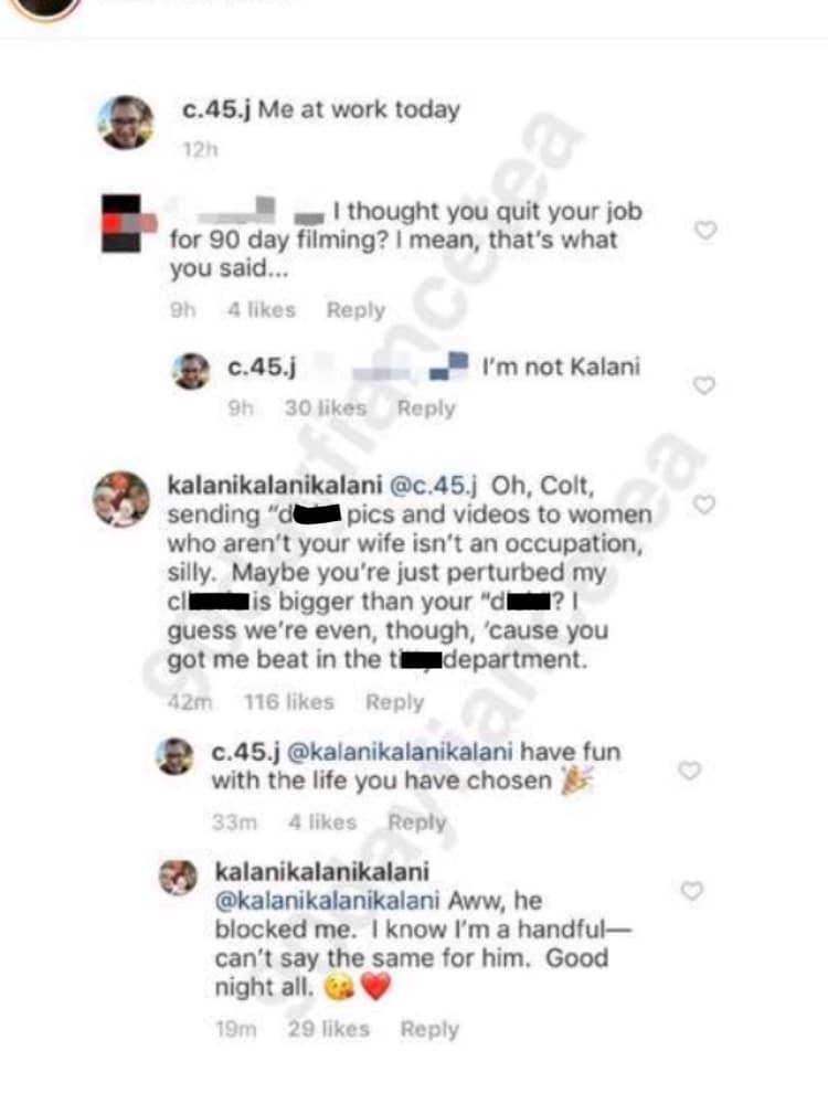 90 Day Fiance: Colt Johnson - Kalani Faagata Instagram