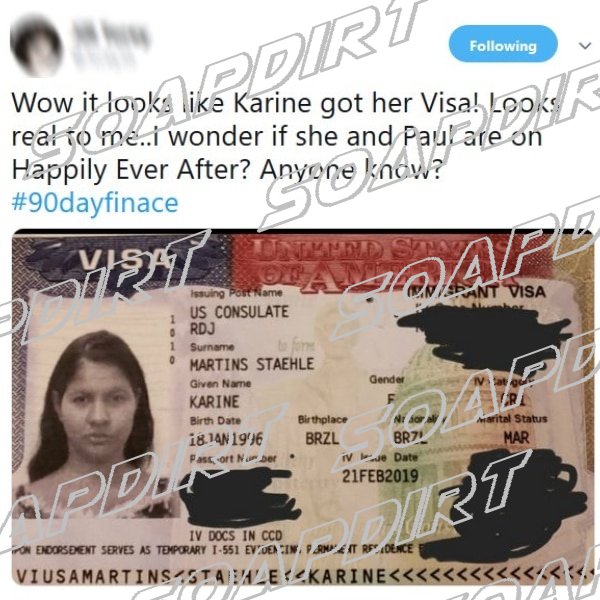90 Day Fiance: Karine Martins visa