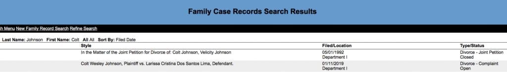 90 Day Fiance: Colt Johnson Court Records