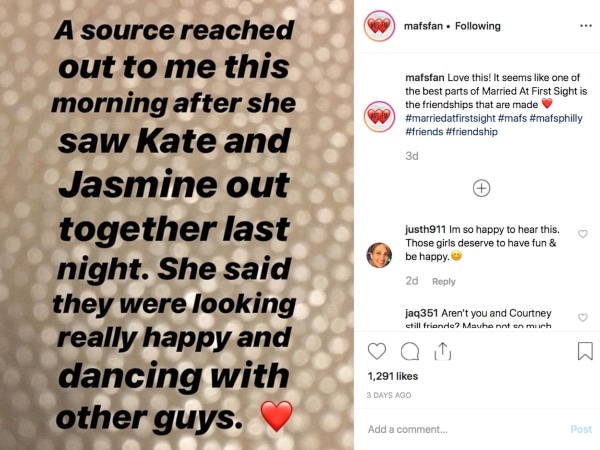 Married at First Sight: Kate Sisk Instagram