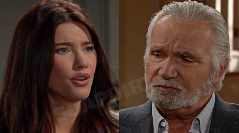 Bold and the Beautiful Spoilers: Steffy Forrester (Jacqueline MacInnes Wood) - Eric Forrester (John McCooke)