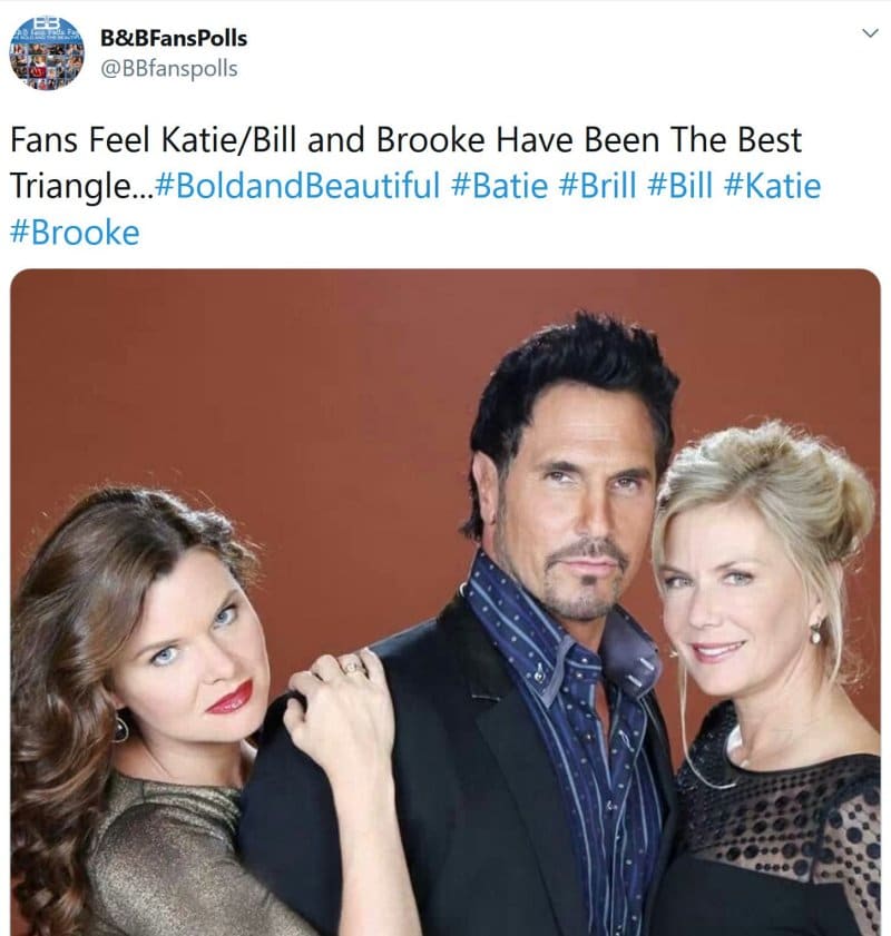 Bold and the Beautiful Spoilers: Brooke Logan (Katherine Kelly Lang) - Katie Logan (Heather Tom) - Bill Spencer (Don Diamont)
