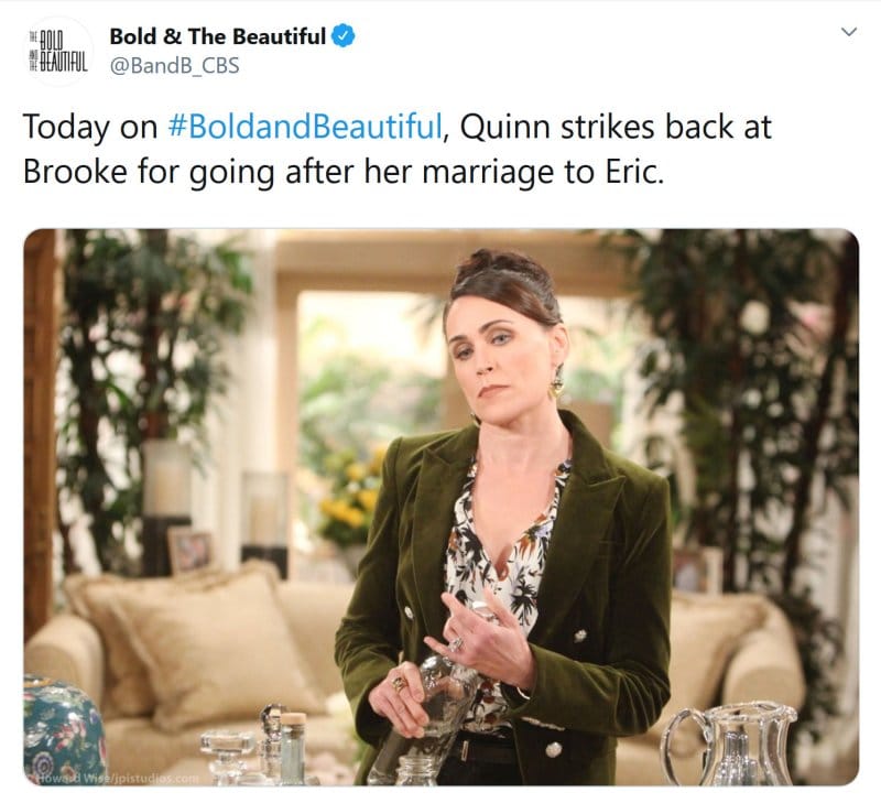 Bold and the Beautiful Spoilers: Quinn Fuller (Rena Sofer)