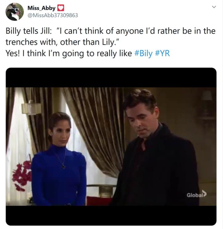 Y&R Spoilers: Billy Abbott (Jason Thompson) - Lily Winters (Christel Khalil) 