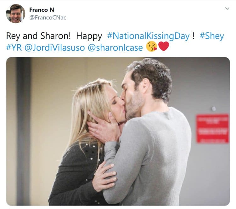 Young and the Restless: Rey Rosales (Jordi Vilasuso) - Sharon Newman (Sharon Case)