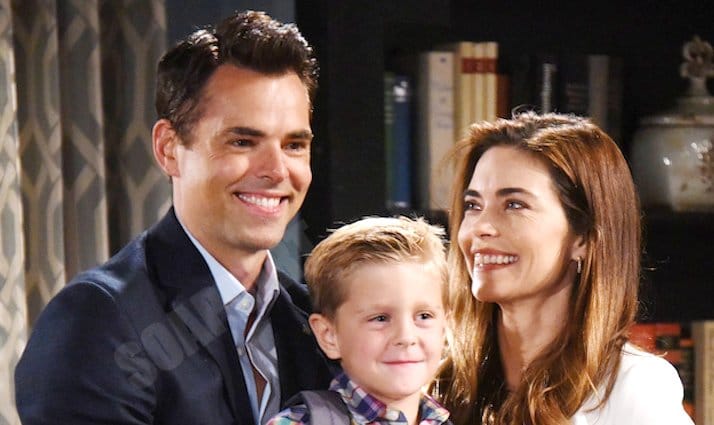 Young and the Restless: Victoria Newman (Amelia Heinle) - Johnny Abbott (Holden Hare) - Billy Abbott (Jason Thompson)