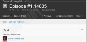 'General Hospital' Comings and Goings: Cameron Mathison First Airdate