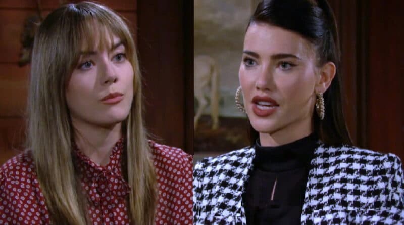 Bold and the Beautiful Spoilers: Steffy Forrester (Jacqueline MacInnes Wood) - Hope Logan (Annika Noelle)