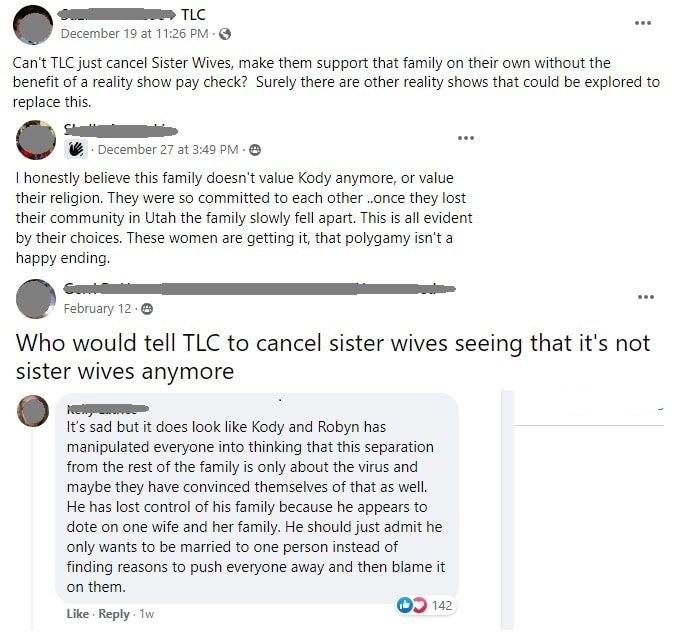 Sister Wives: Kody Brown - Robyn Brown - Fans Comments