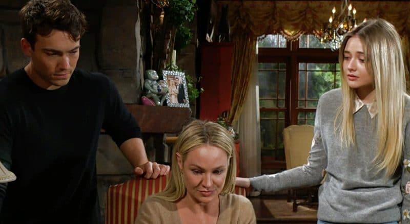 Young and the Restless Spoilers: Sharon Newman (Sharon Case) - Noah Newman (Rory Gibson) - Faith Newman (Reylynn Caster)