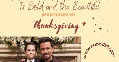 Bold and the Beautiful preempted on Thanksgiving