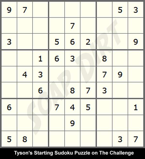 The Challenge USA - Tyson Apostol - Sudoku Puzzle Blank