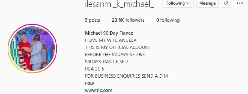 90 Day Fiance: Michael Ilesanmi- Instagram