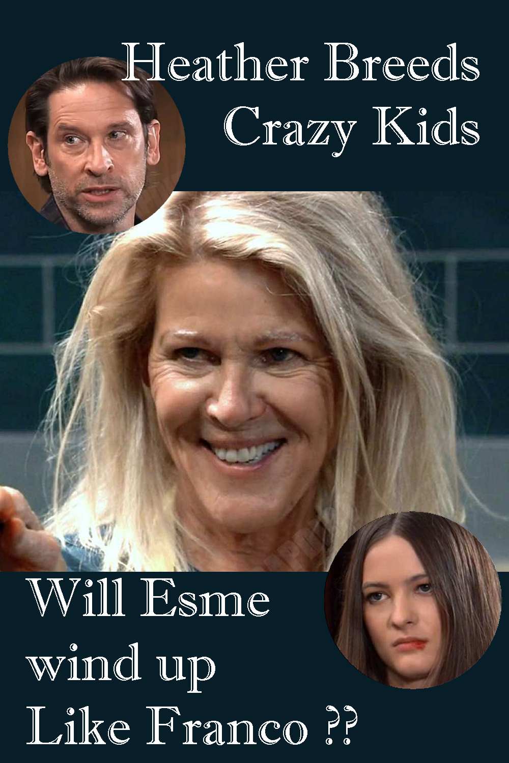 General Hospital: Heather Webber (Alley Mills) - Esme Prince (Avery Pohl) - Franco Baldwin (Roger Howarth)