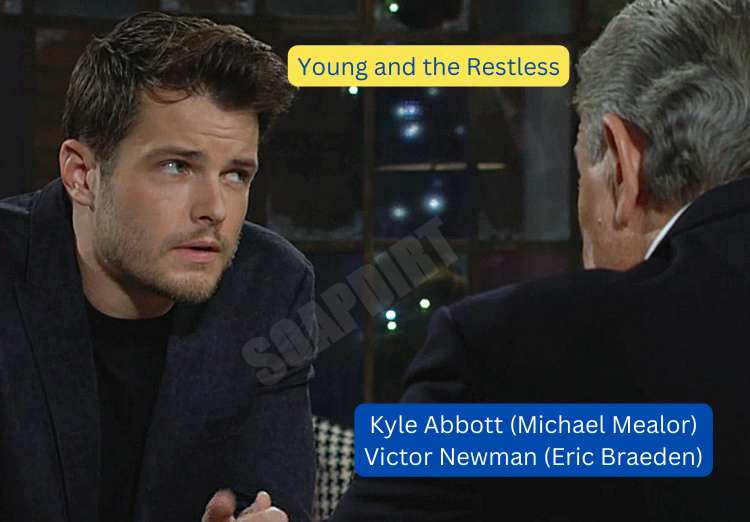 Young and the Restless spoilers: Kyle Abbott (Michael Mealor) - Victor Newman (Eric Braeden)