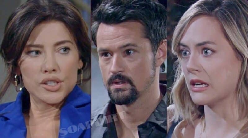 Bold and the Beautiful Spoilers: Steffy Forrester (Jacqueline MacInnes Wood) - Hope Logan (Annika Noelle) - Thomas Forrester (Matthew Atkinson)