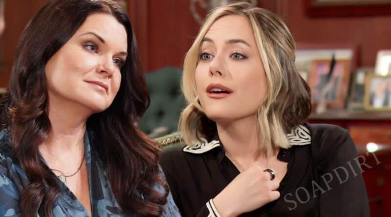 Bold and the Beautiful Spoilers: Katie Logan (Heather Tom) - Hope Logan (Annika Noelle)