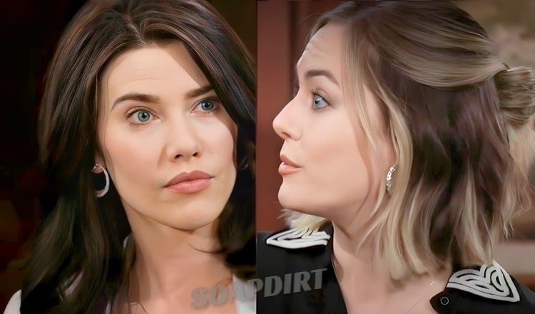 The Bold and the Beautiful Events: Steffy Forrester (Jacqueline MacInnes Wood) - Hope Logan (Annika Noelle)