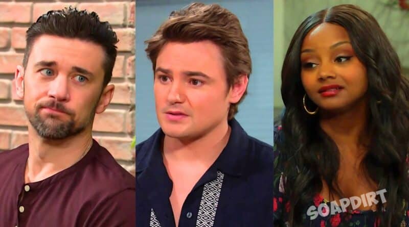 Days of Our Lives Predictions: Johnny DiMera (Carson Boatman) - Chanel Dupree (Raven Bowens) - Chad DiMera (Billy Flynn)