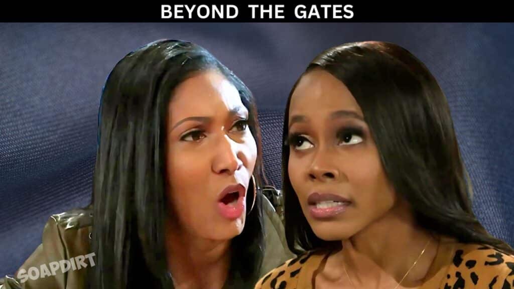 Spoilers beyond the door: Dana Leslie Thomas (Trisha Mann -Grant) - Hayley Lawson (Marquita Goings)