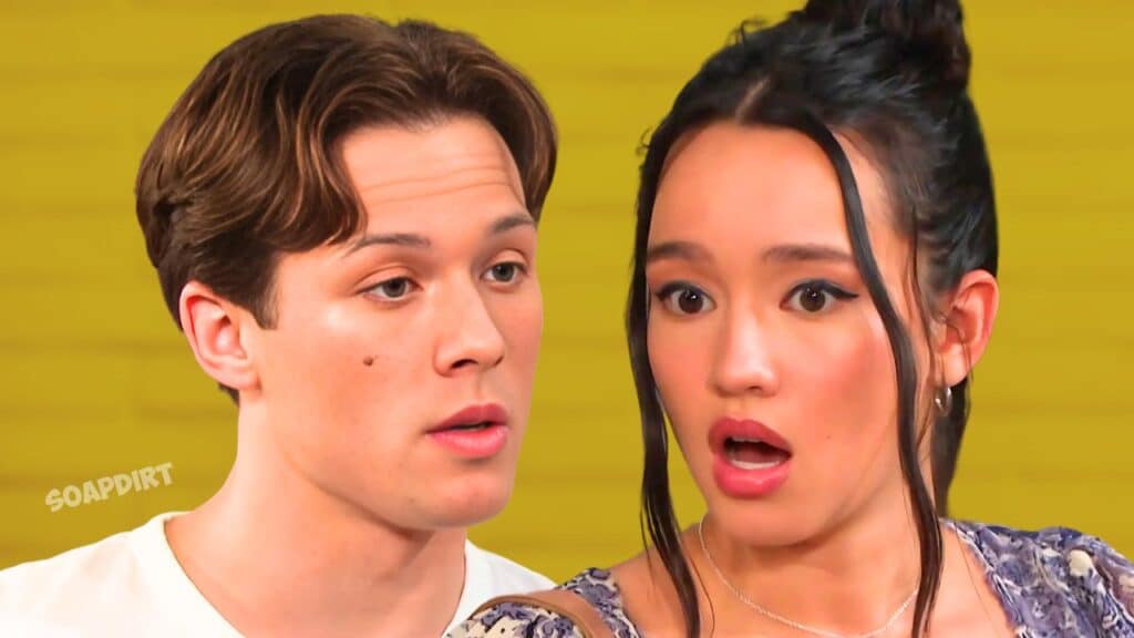 Days of Our Lives: Sophia Choi (Rachel Boyd) - Tate Black (Leo Howard)