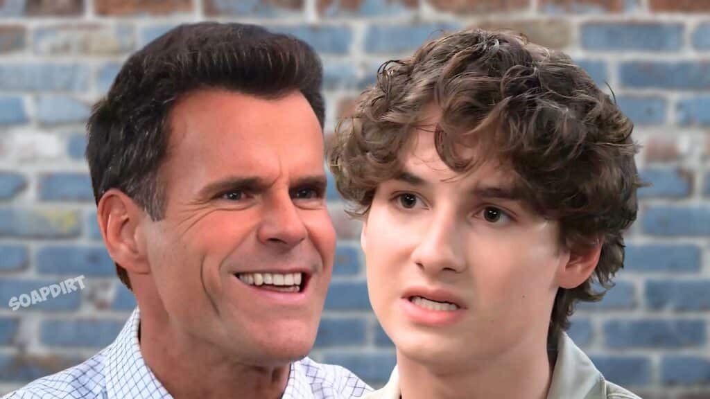Spoilers of the General Hospital: Drew Cain Quartermaine (Cameron Mathison) - Rocco Falceroni (Finn Carr)