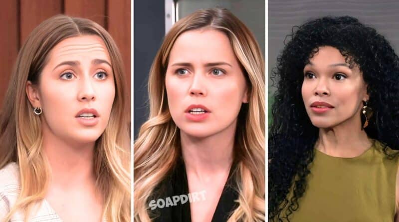 General Hospital Spoilers: Sasha Gilmore (Sofia Mattsson) - Portia Robinson (Brook Kerr) - Josslyn Jacks (Eden McCoy)