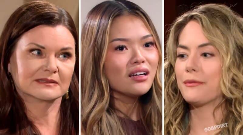 Bold and the Beautiful: Luna Nozawa (Lisa Yamada) - Hope Logan (Annika Noelle) - Katie Logan (Heather Tom)