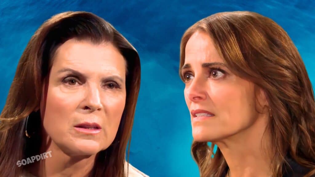 Brave and good: sheila Carter (Kimberlin Brown) - Dr. Taylor Hayes (Rebecca Budig)