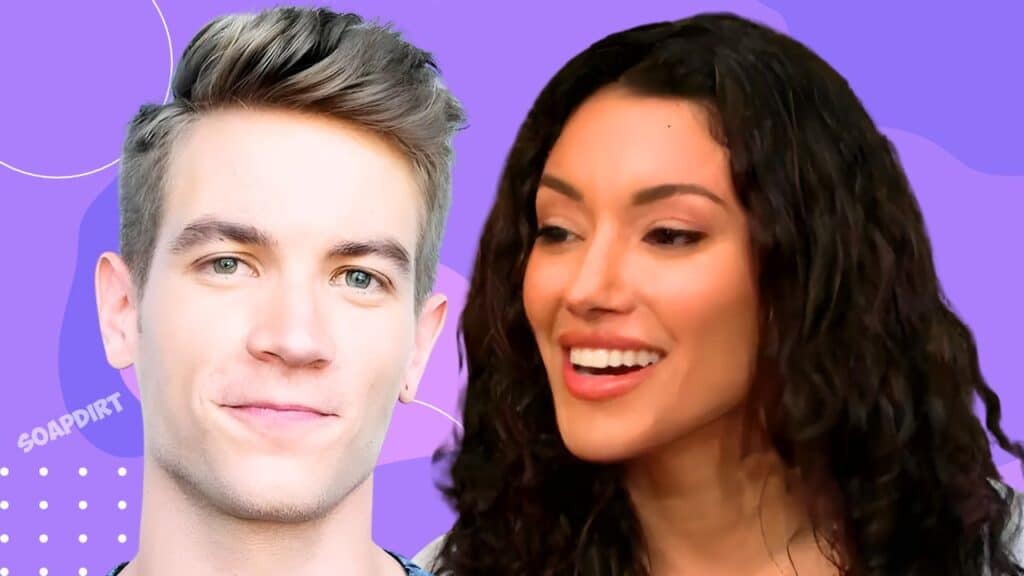 The Young and the Restless: Audra Charles (Zuleyka Silver) - Noah Newman (Lucas Adams)