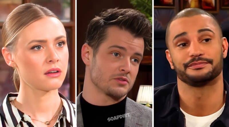 Young and the Restless: Claire Grace Newman (Hayley Erin) - Holden Novak (Nathan Owens) - Kyle Abbott (Michael Mealor)