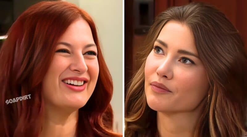 Bold and the Beautiful Spoilers: Steffy Forrester (Jacqueline MacInnes Wood) - Katie Logan (Heather Tom)