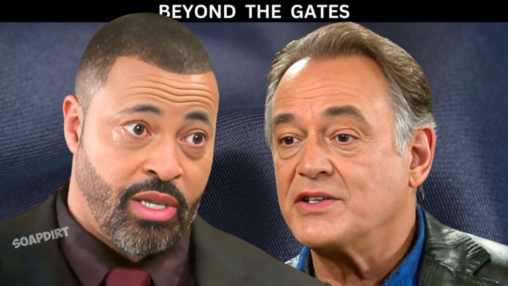 Beyond the Gates Spoilers: Bill Hamilton (Timon Kyle Durrett) - Joey Armstrong (Jon Lindstrom)