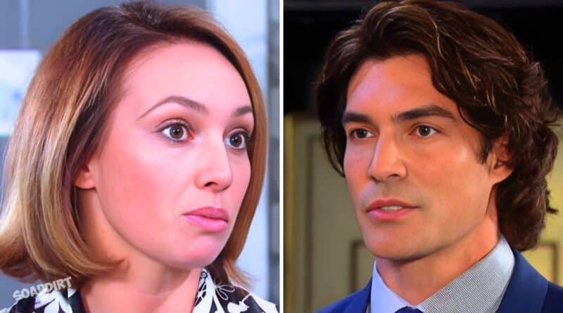 Days of Our Lives: Dimitri von Leuschner DiMera (Peter Porte) - Gwen Rizczech (Emily O'Brien)