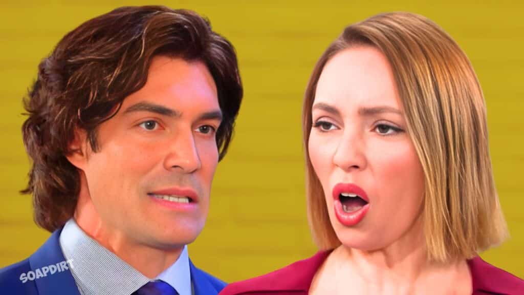 Days of Our Lives: Dimitri von Leuschner DiMera (Peter Porte) - Gwen Rizczech (Emily O'Brien)