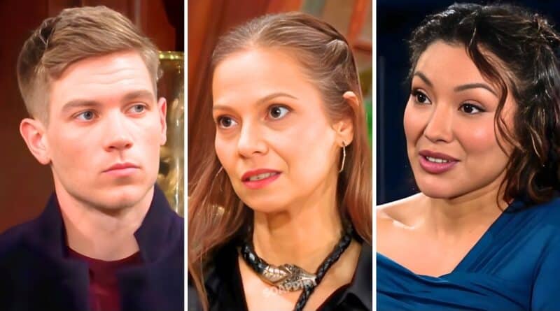 Young and the Restless: Sienna Bacall (Tamara Braun) - Noah Newman (Lucas Adams) - Audra Charles (Zuleyka Silver)
